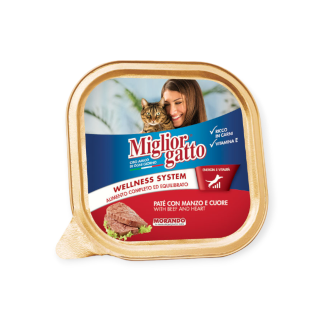 Miglior Gatto Πατέ Γατοτροφή Με Βοδινό 100gr